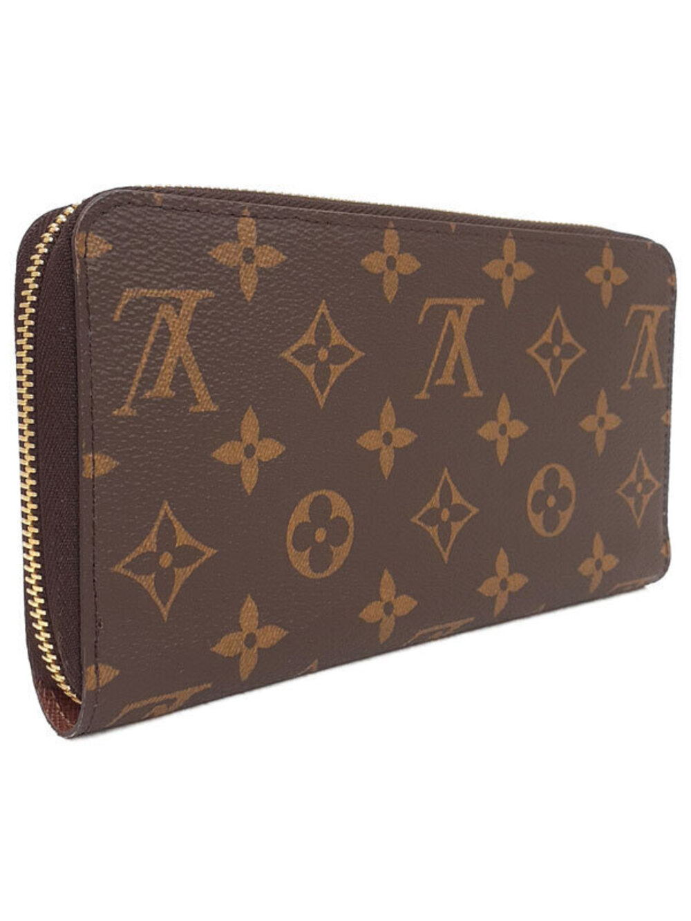 Louis Vuitton Monogram Wallet Zippy Round Long Zipper Brown